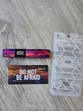 Zox Braclet Large DO NOT BE AFRAID Bible Verse Purple, Pink, Blue